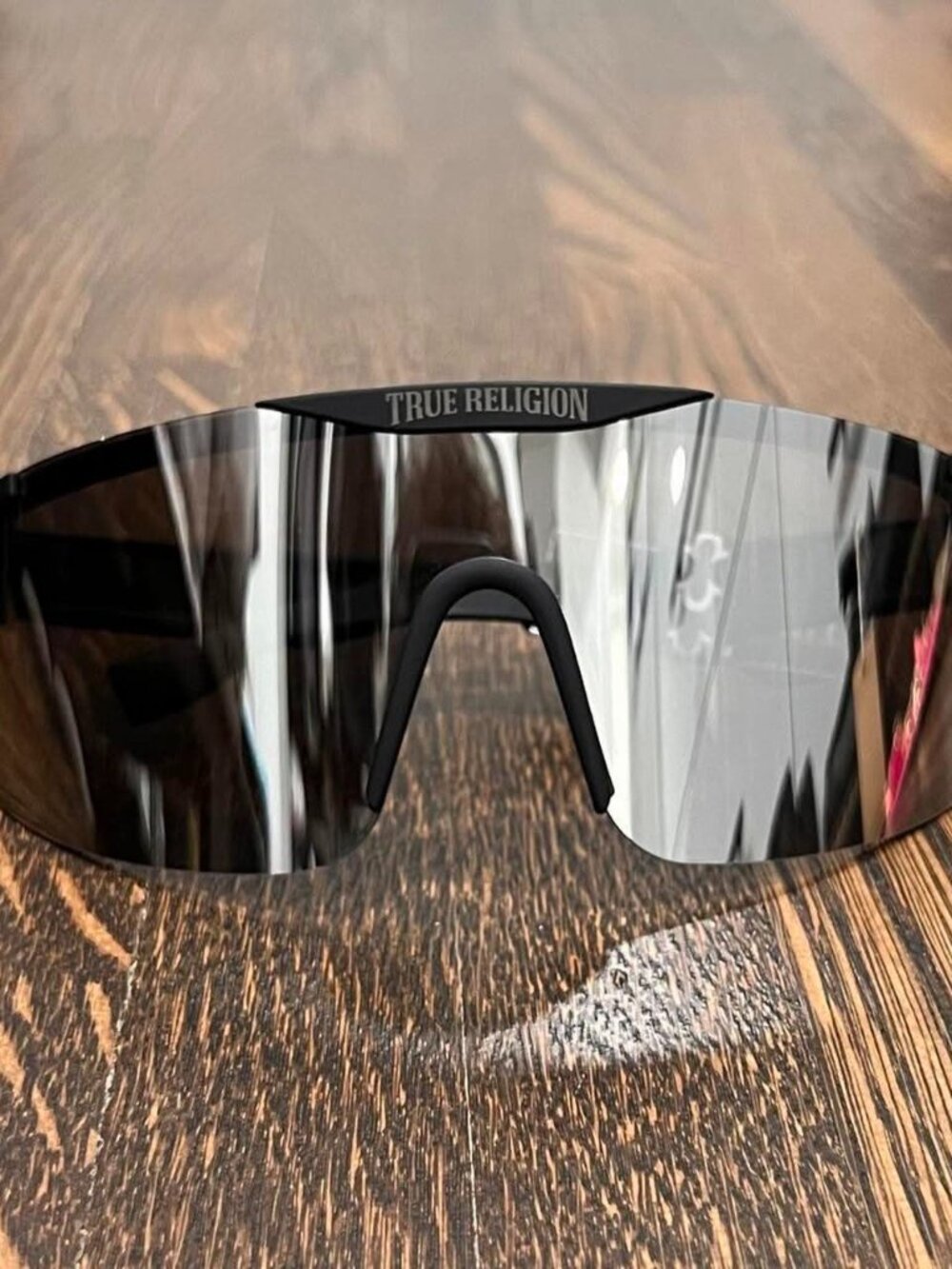 true religion y2k rimless silver mirror glasses